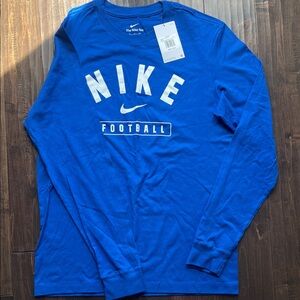 Nike Men's Blue Long Sleeve Football Tee